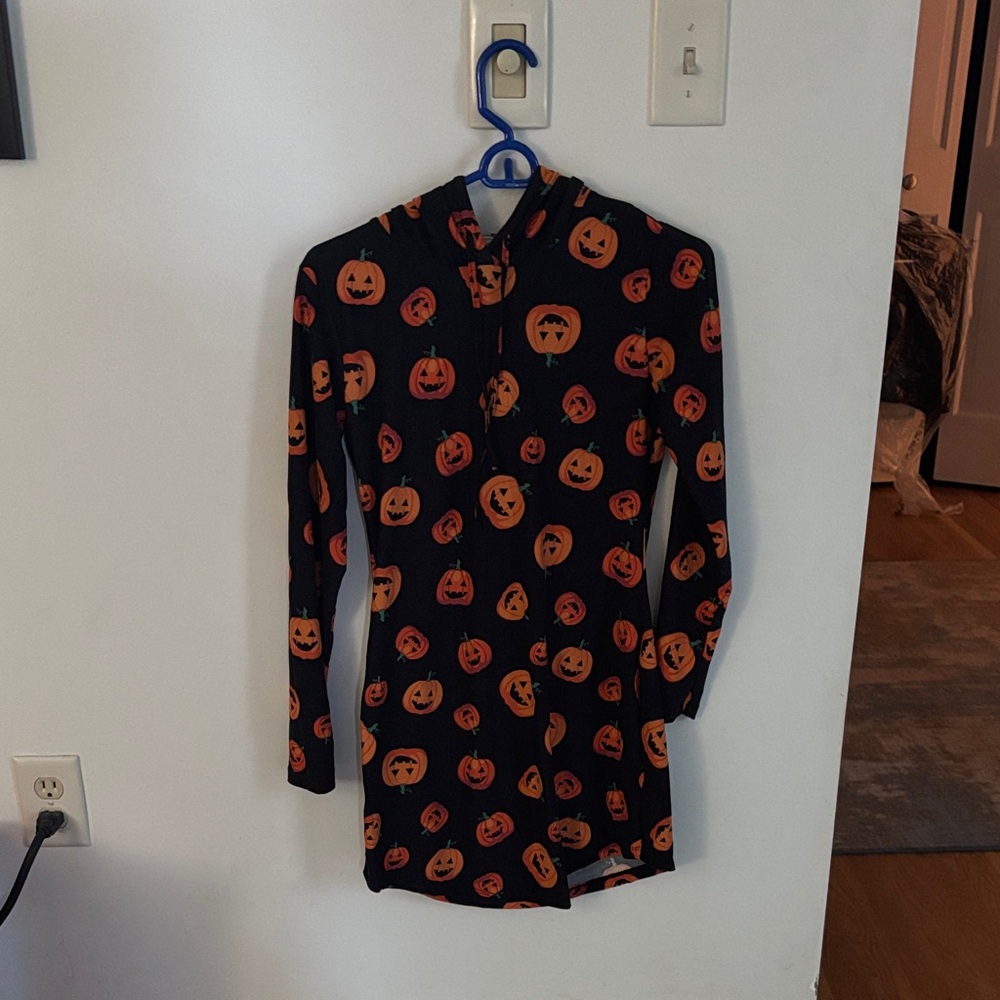 Halloween Pumpkin Print Dress